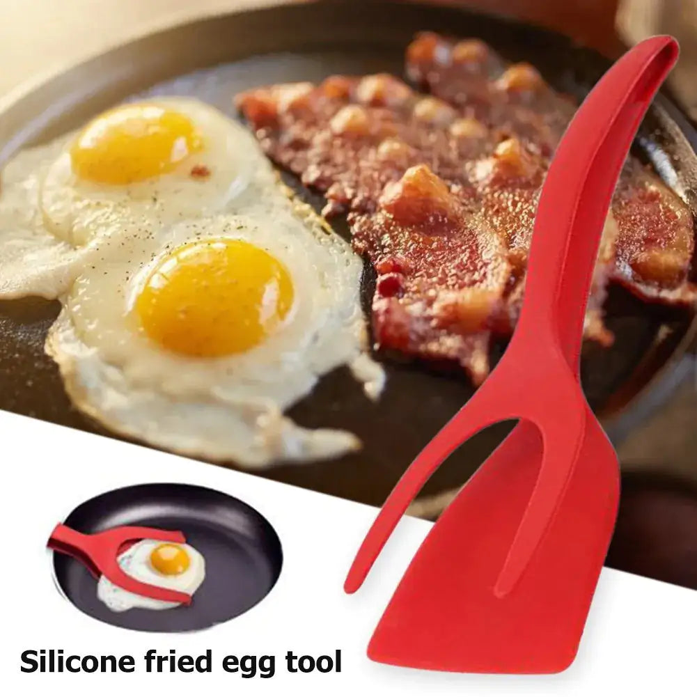 2-in-1 Grip and Flip Egg Spatula Tongs